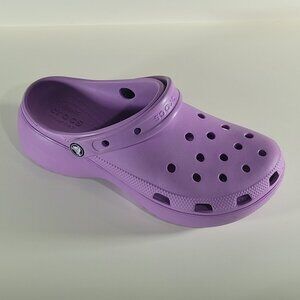 Crocs platform women's size 10 as new purple